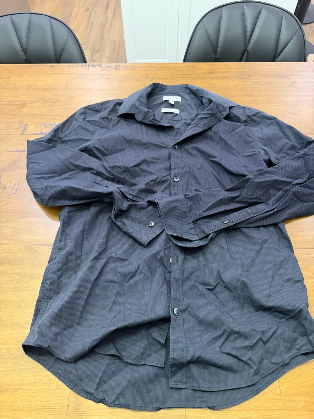 Calvin Klein Dark Charcoal Pinstripe Shirt